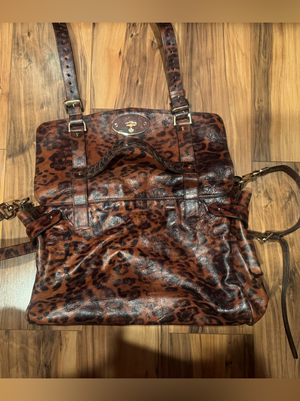 Mulberry Leopard Oak Leather Alexa Bag - Picture 10 of 10
